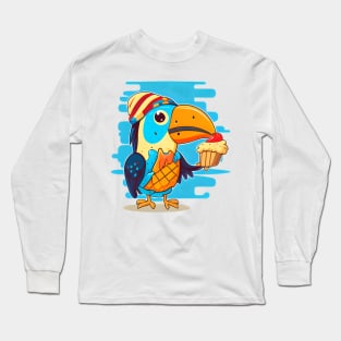 Toucan & Cupcake Long Sleeve T-Shirt